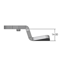 50-114-0 MODULAR SOLUTIONS HANDLE PART CAM LATCH (-14 OFFSET)